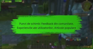 Punct de schimb: Feedback din comunitate, Experiențe ale utilizatorilor, Articole populare