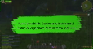 Punct de schimb: Gestionarea inventarului, Sfaturi de organizare, Maximizarea spațiului