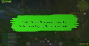 Twitch Drops: Gestionarea contului, Probleme de legare, Sfaturi de securitate